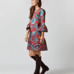 24/7 Dress In Sicomore Red Heavy Stretch Cotton 11 24/7 Dress In Sicomore Red Heavy Stretch Cotton -Modezzia Sales S72340 1644