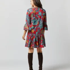 24/7 Dress In Sicomore Red Heavy Stretch Cotton 13 24/7 Dress In Sicomore Red Heavy Stretch Cotton -Modezzia Sales S72340 1651