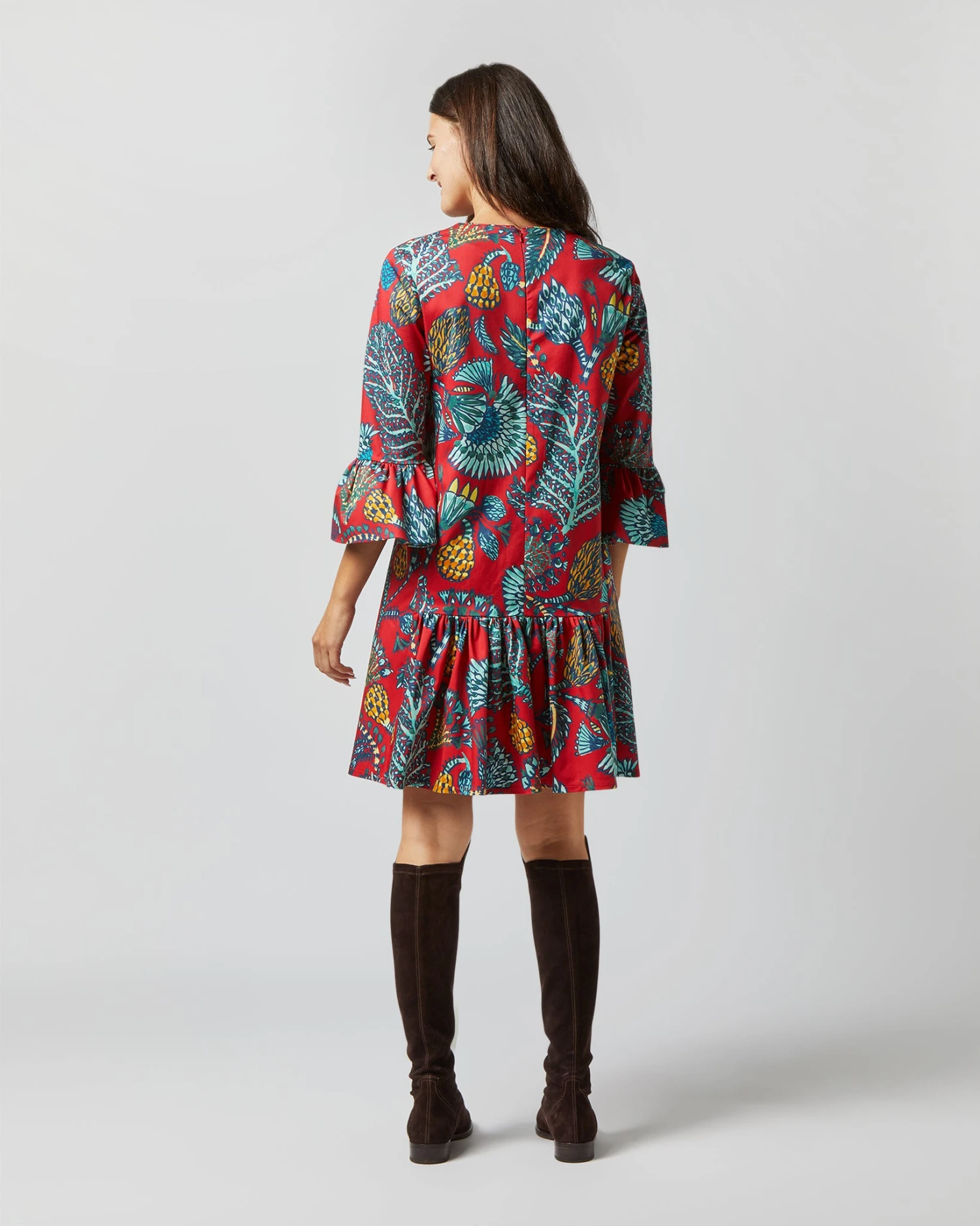 24/7 Dress In Sicomore Red Heavy Stretch Cotton 7 24/7 Dress In Sicomore Red Heavy Stretch Cotton - Image 5