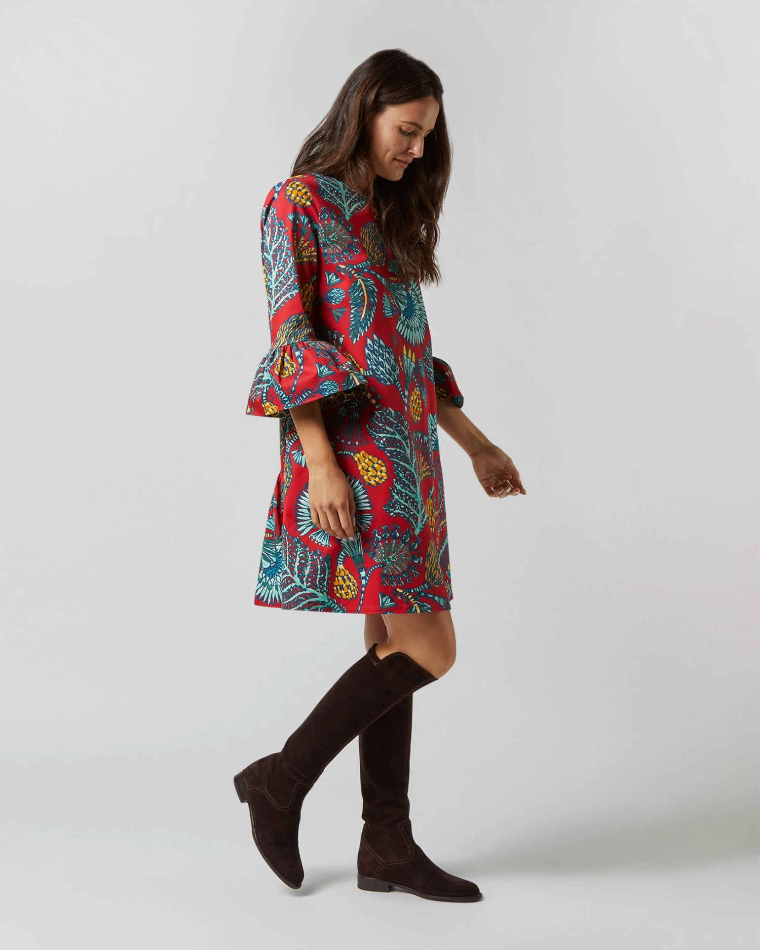 24/7 Dress In Sicomore Red Heavy Stretch Cotton 6 24/7 Dress In Sicomore Red Heavy Stretch Cotton - Image 4