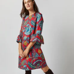 24/7 Dress In Sicomore Red Heavy Stretch Cotton 14 24/7 Dress In Sicomore Red Heavy Stretch Cotton -Modezzia Sales S72340 1679