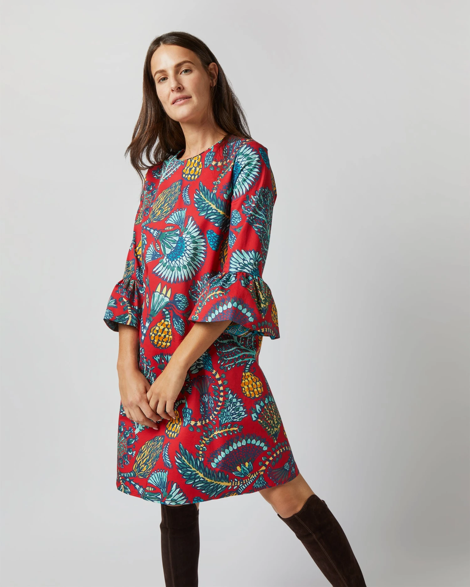 24/7 Dress In Sicomore Red Heavy Stretch Cotton 8 24/7 Dress In Sicomore Red Heavy Stretch Cotton - Image 6