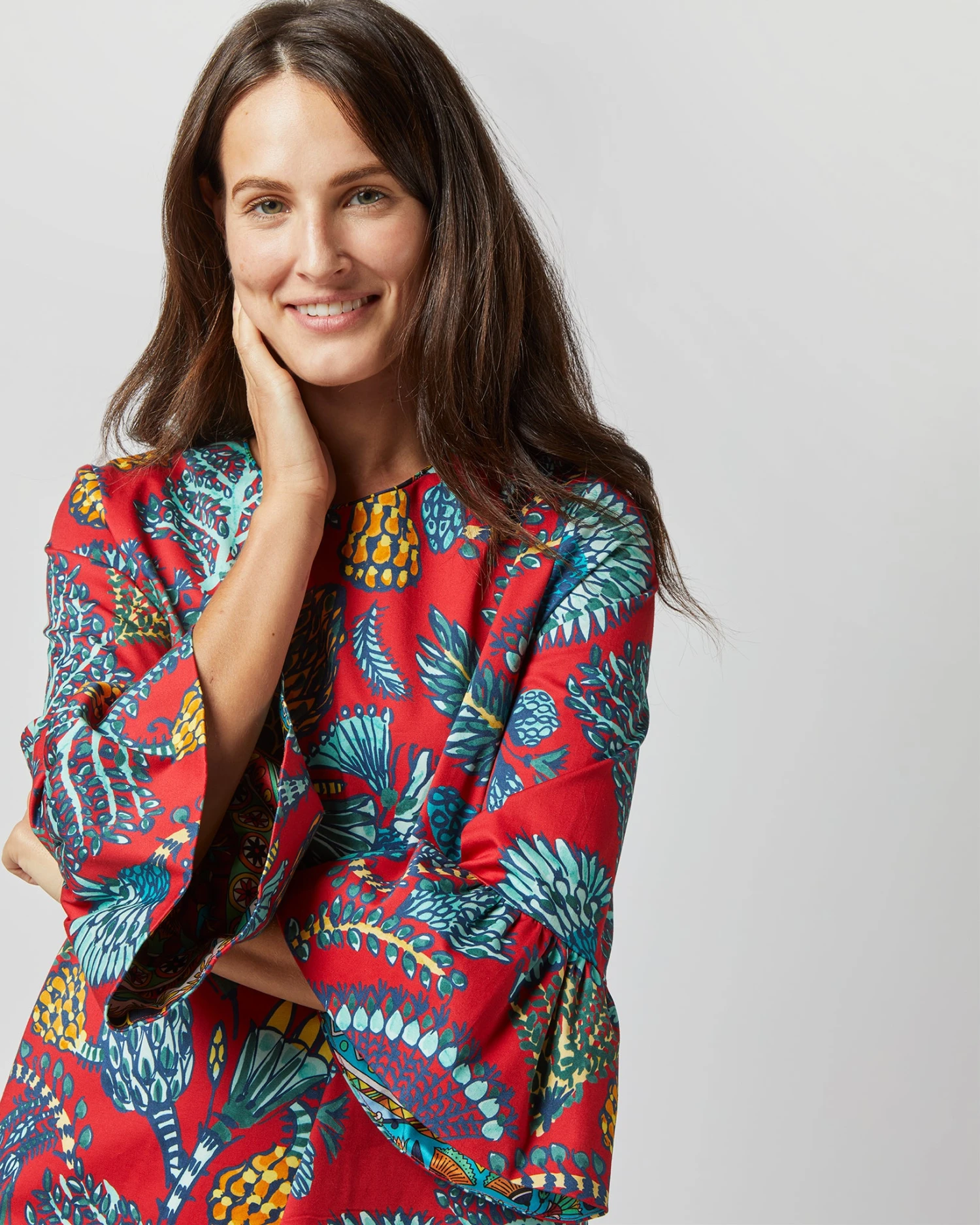 24/7 Dress In Sicomore Red Heavy Stretch Cotton 4 24/7 Dress In Sicomore Red Heavy Stretch Cotton - Image 2