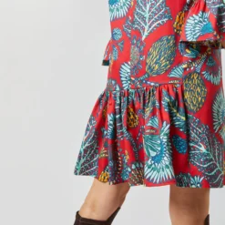 24/7 Dress In Sicomore Red Heavy Stretch Cotton 15 24/7 Dress In Sicomore Red Heavy Stretch Cotton -Modezzia Sales S72340 1729