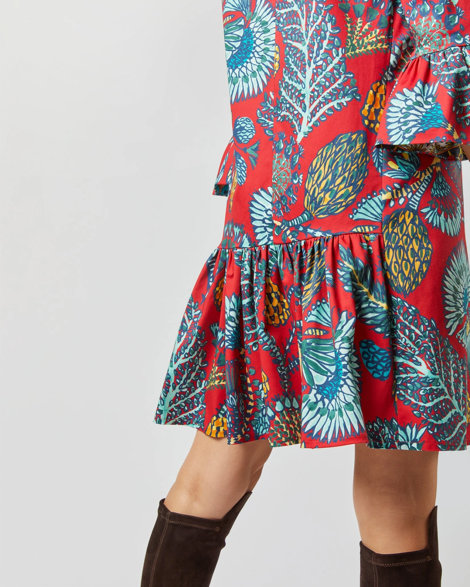 24/7 Dress In Sicomore Red Heavy Stretch Cotton 9 24/7 Dress In Sicomore Red Heavy Stretch Cotton - Image 7