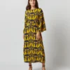 Sorella Dress In Papyrus Gold Flowy Jersey -Modezzia Sales S72341 1932