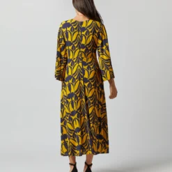 Sorella Dress In Papyrus Gold Flowy Jersey 10 Sorella Dress In Papyrus Gold Flowy Jersey -Modezzia Sales S72341 1961