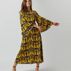 Sorella Dress In Papyrus Gold Flowy Jersey 12 Sorella Dress In Papyrus Gold Flowy Jersey -Modezzia Sales S72341 2005