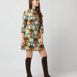 Juliet Dress In Dendera Light Blue Sablé Satin -Modezzia Sales S72343 145