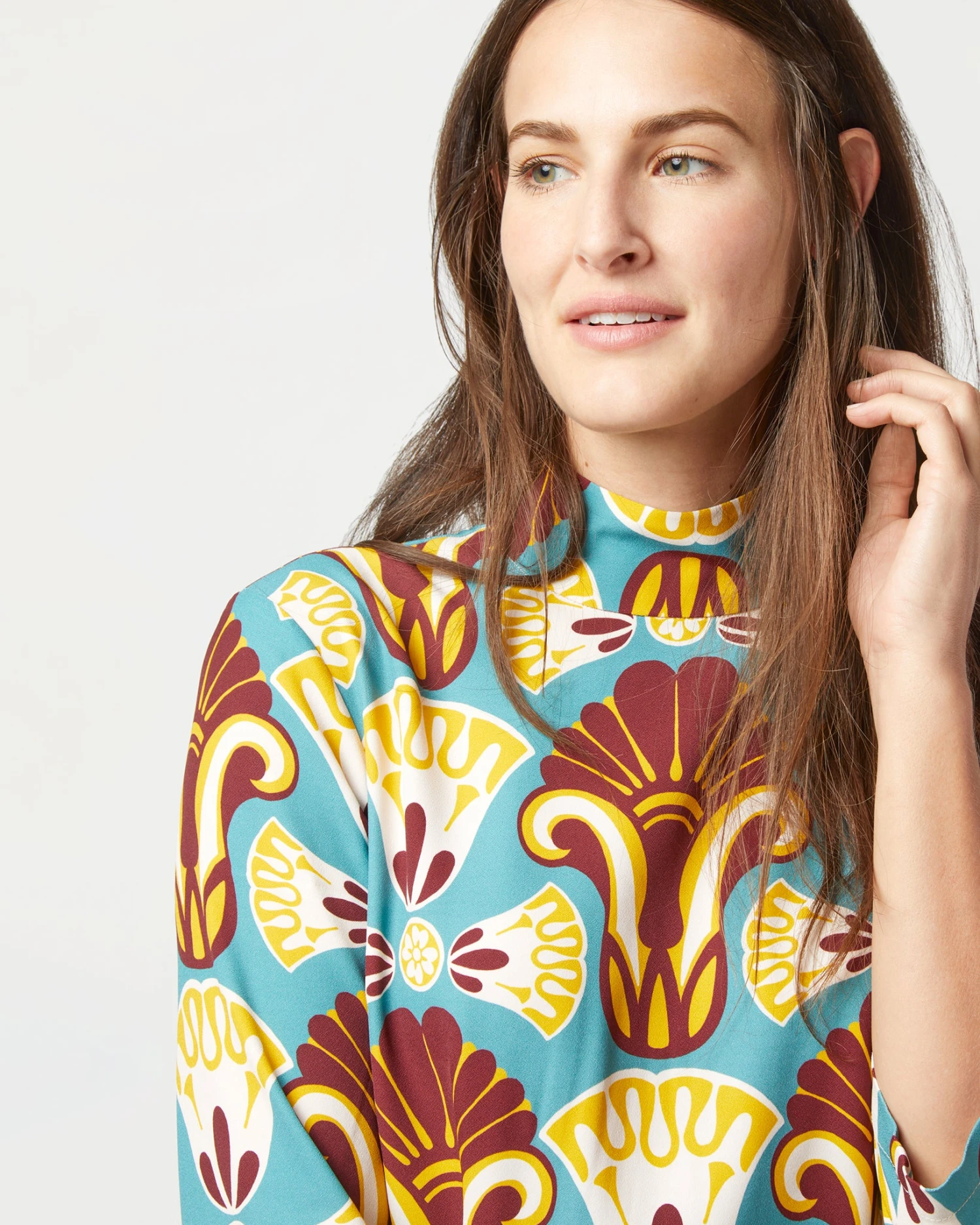 Juliet Dress In Dendera Light Blue Sablé Satin 9 Juliet Dress In Dendera Light Blue Sablé Satin - Image 7