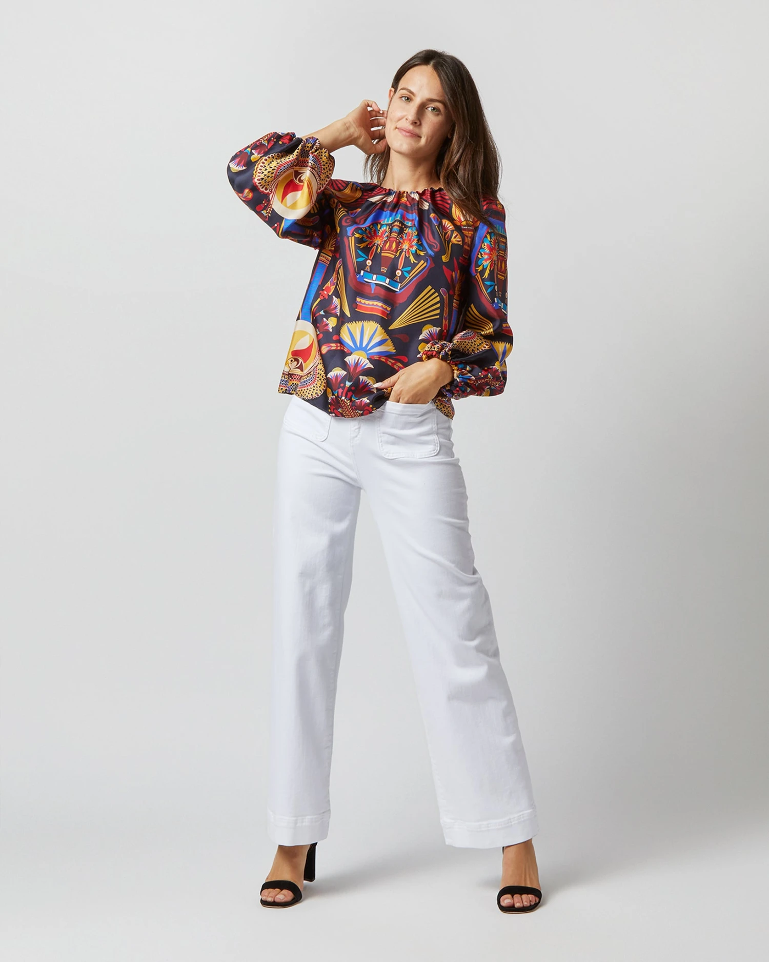 Charming Top In Nephthys Navy Silk Twill 3 Charming Top In Nephthys Navy Silk Twill