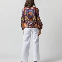 Charming Top In Nephthys Navy Silk Twill 13 Charming Top In Nephthys Navy Silk Twill -Modezzia Sales S72344 2866