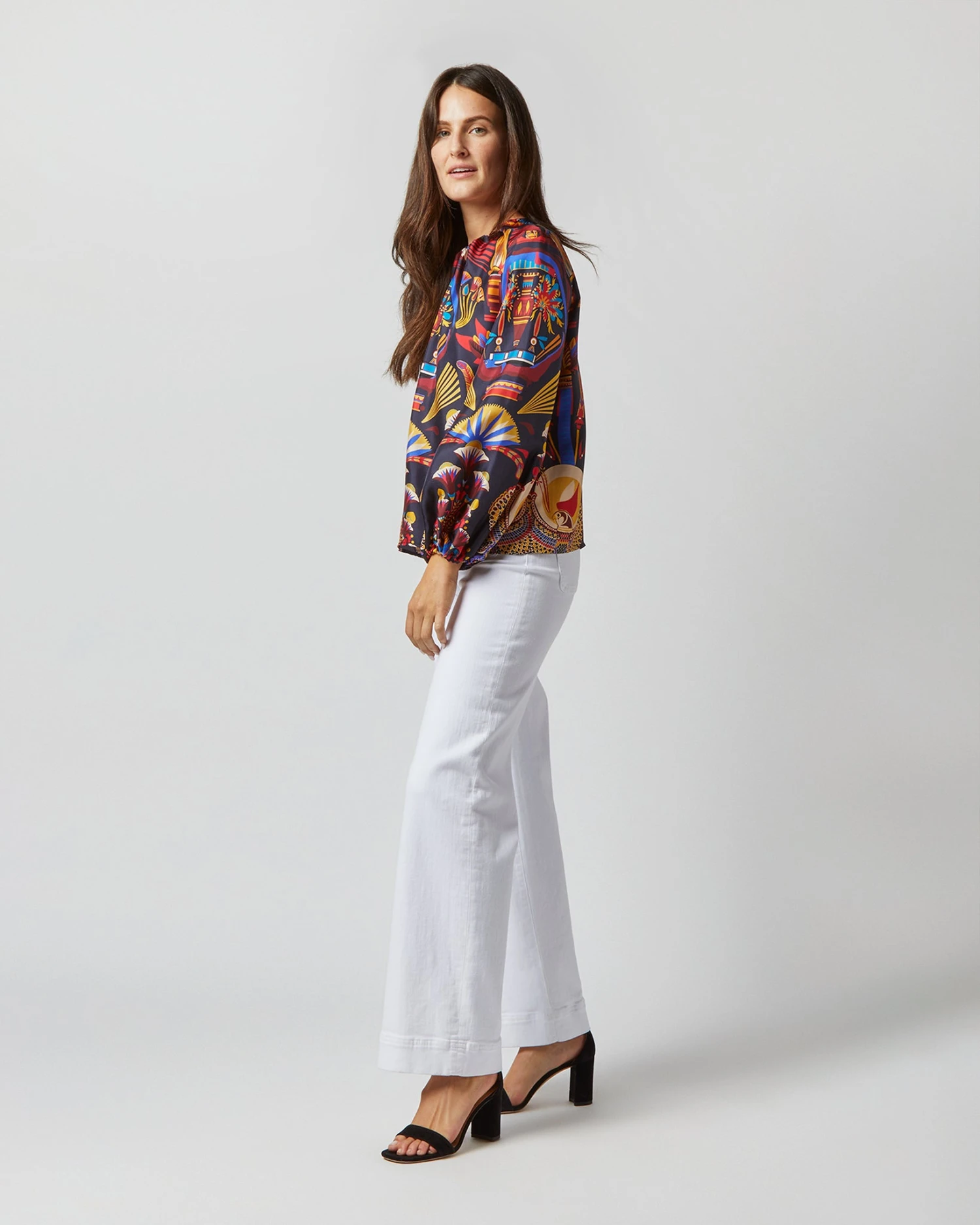 Charming Top In Nephthys Navy Silk Twill 6 Charming Top In Nephthys Navy Silk Twill - Image 4