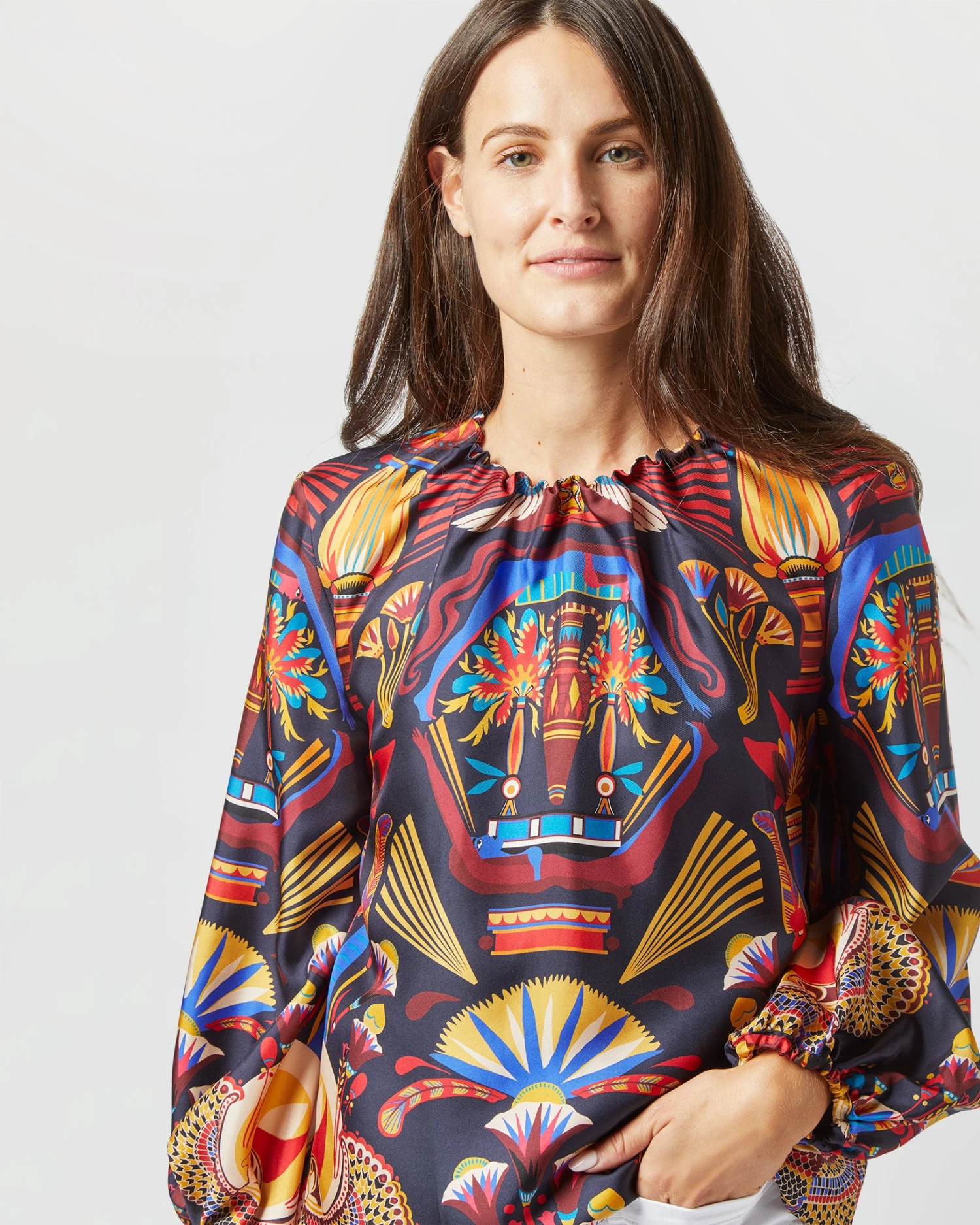 Charming Top In Nephthys Navy Silk Twill 8 Charming Top In Nephthys Navy Silk Twill - Image 6