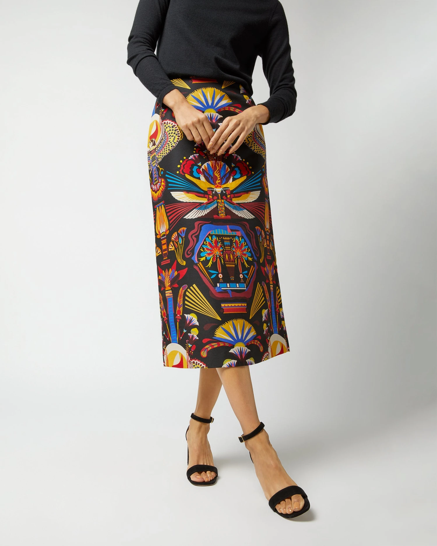 Pencil Skirt In Nephthys Navy Cady Wool 7 Pencil Skirt In Nephthys Navy Cady Wool - Image 5