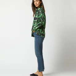 Boy Shirt In Green Papyrus Silk Twill -Modezzia Sales S72346 937