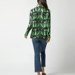 Boy Shirt In Green Papyrus Silk Twill -Modezzia Sales S72346 945