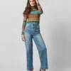 Turtleneck In Giza Turquoise Skinny Jersey -Modezzia Sales S72347 3622