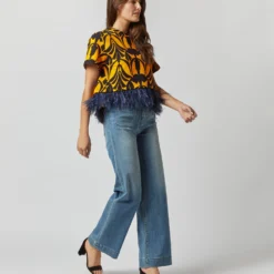 La Scala Tee In Papyrus Gold Jersey -Modezzia Sales S72349 3689