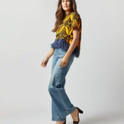 La Scala Tee In Papyrus Gold Jersey -Modezzia Sales S72349 3706