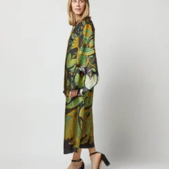 Magnifico Midi Dress In The Nile Placée Black Silk Twill 12 Magnifico Midi Dress In The Nile Placée Black Silk Twill -Modezzia Sales S72350 244