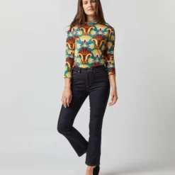 Turtleneck In Dendera Light Blue Stretch Velvet