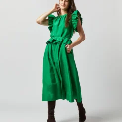 ULLA JOHNSON Ulyssa Skirt In Emerald -Modezzia Sales S72354 1322