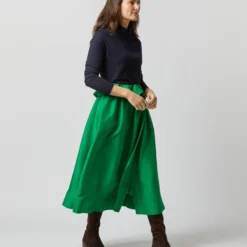 ULLA JOHNSON Ulyssa Skirt In Emerald -Modezzia Sales S72354 1386