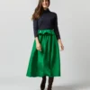 ULLA JOHNSON Ulyssa Skirt In Emerald -Modezzia Sales S72354 1430