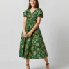 ULLA JOHNSON Cecile Dress In Tigerlily -Modezzia Sales S72358 2080