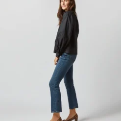 ULLA JOHNSON Marlie Blouse In Noir 11 ULLA JOHNSON Marlie Blouse In Noir -Modezzia Sales S72359 2399