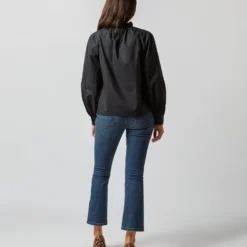 ULLA JOHNSON Marlie Blouse In Noir 12 ULLA JOHNSON Marlie Blouse In Noir -Modezzia Sales S72359 2409