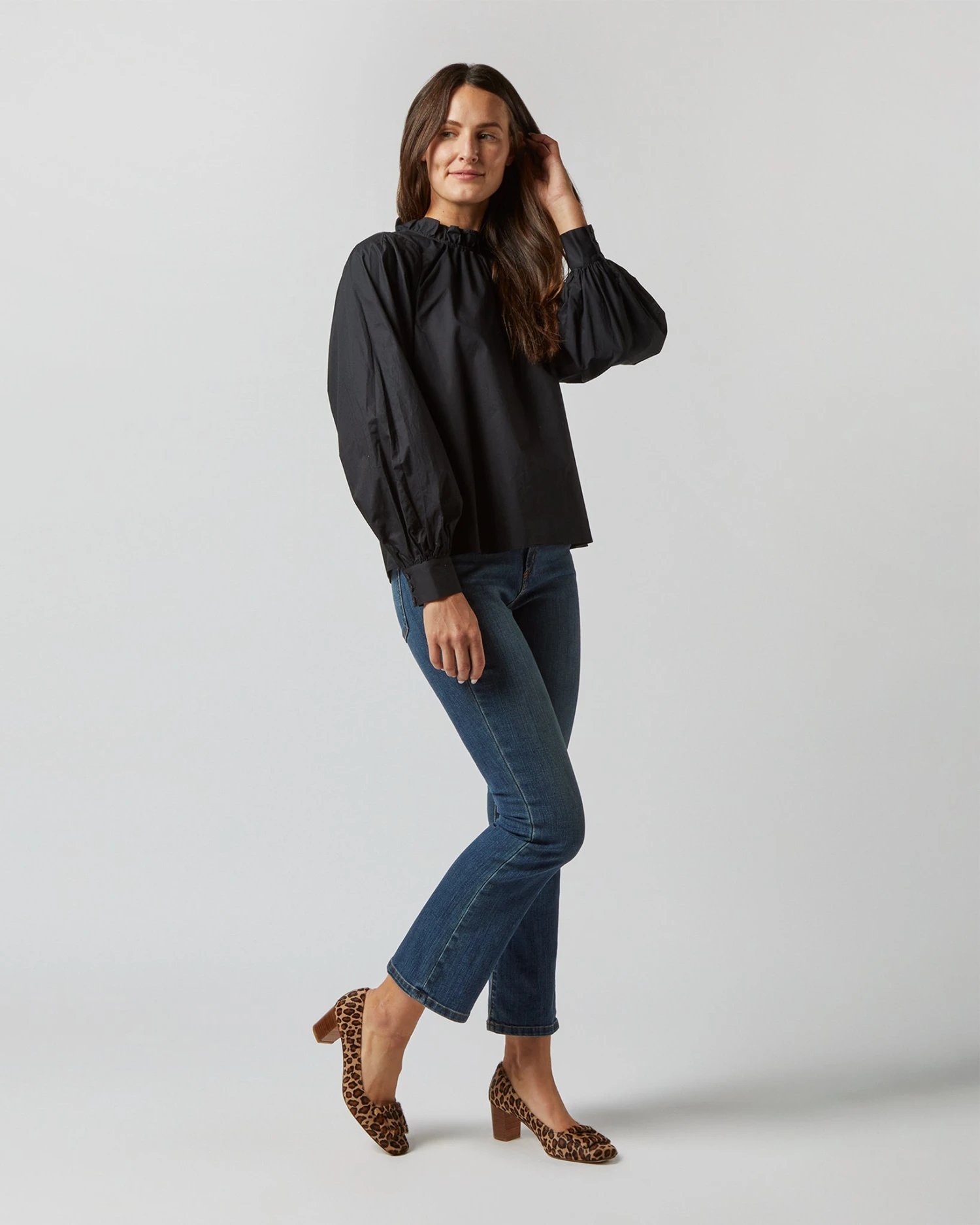 ULLA JOHNSON Marlie Blouse In Noir 3 ULLA JOHNSON Marlie Blouse In Noir
