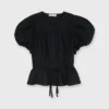 ULLA JOHNSON Mila Top In Noir -Modezzia Sales S72360 33