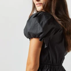 ULLA JOHNSON Mila Top In Noir 16 ULLA JOHNSON Mila Top In Noir -Modezzia Sales S72360 3420