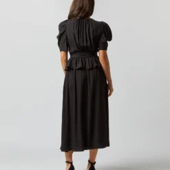 ULLA JOHNSON Marion Dress In Noir 14 ULLA JOHNSON Marion Dress In Noir -Modezzia Sales S72361 2254