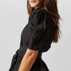 ULLA JOHNSON Marion Dress In Noir 17 ULLA JOHNSON Marion Dress In Noir -Modezzia Sales S72361 2329
