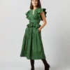 ULLA JOHNSON Florence Dress In Juniper