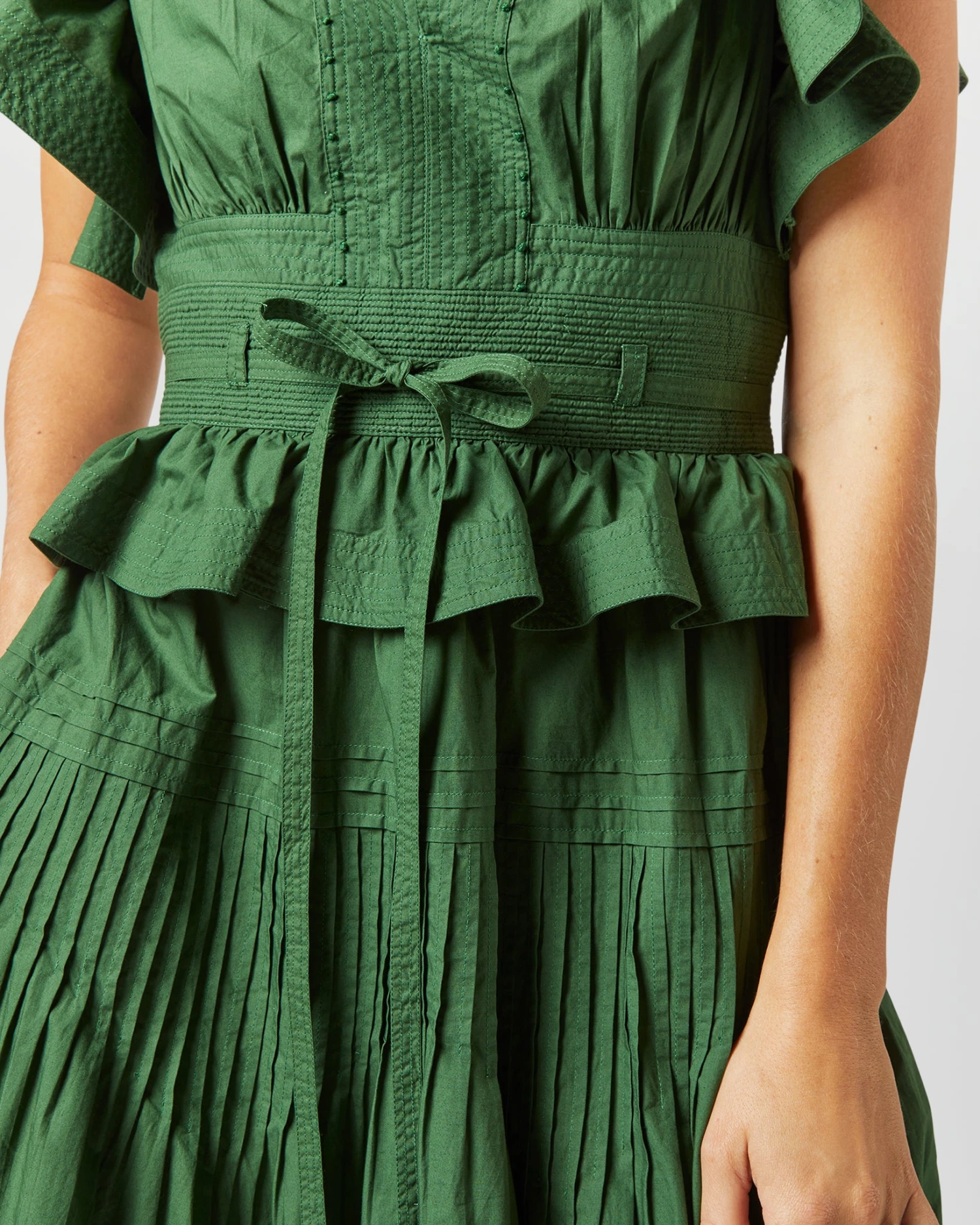 ULLA JOHNSON Florence Dress In Juniper 7 ULLA JOHNSON Florence Dress In Juniper - Image 5