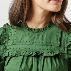 ULLA JOHNSON Adeline Top In Juniper -Modezzia Sales S72363 2572