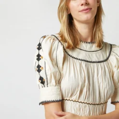 ULLA JOHNSON Harriet Dress In Ivory -Modezzia Sales S72846 493