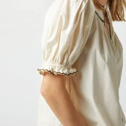 ULLA JOHNSON Ruby Top In Ivory -Modezzia Sales S72847 1229