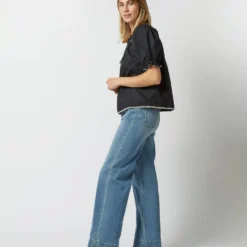 ULLA JOHNSON Ruby Top In Noir 10 ULLA JOHNSON Ruby Top In Noir -Modezzia Sales S72848 1397