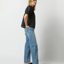 ULLA JOHNSON Ruby Top In Noir 11 ULLA JOHNSON Ruby Top In Noir -Modezzia Sales S72848 1420