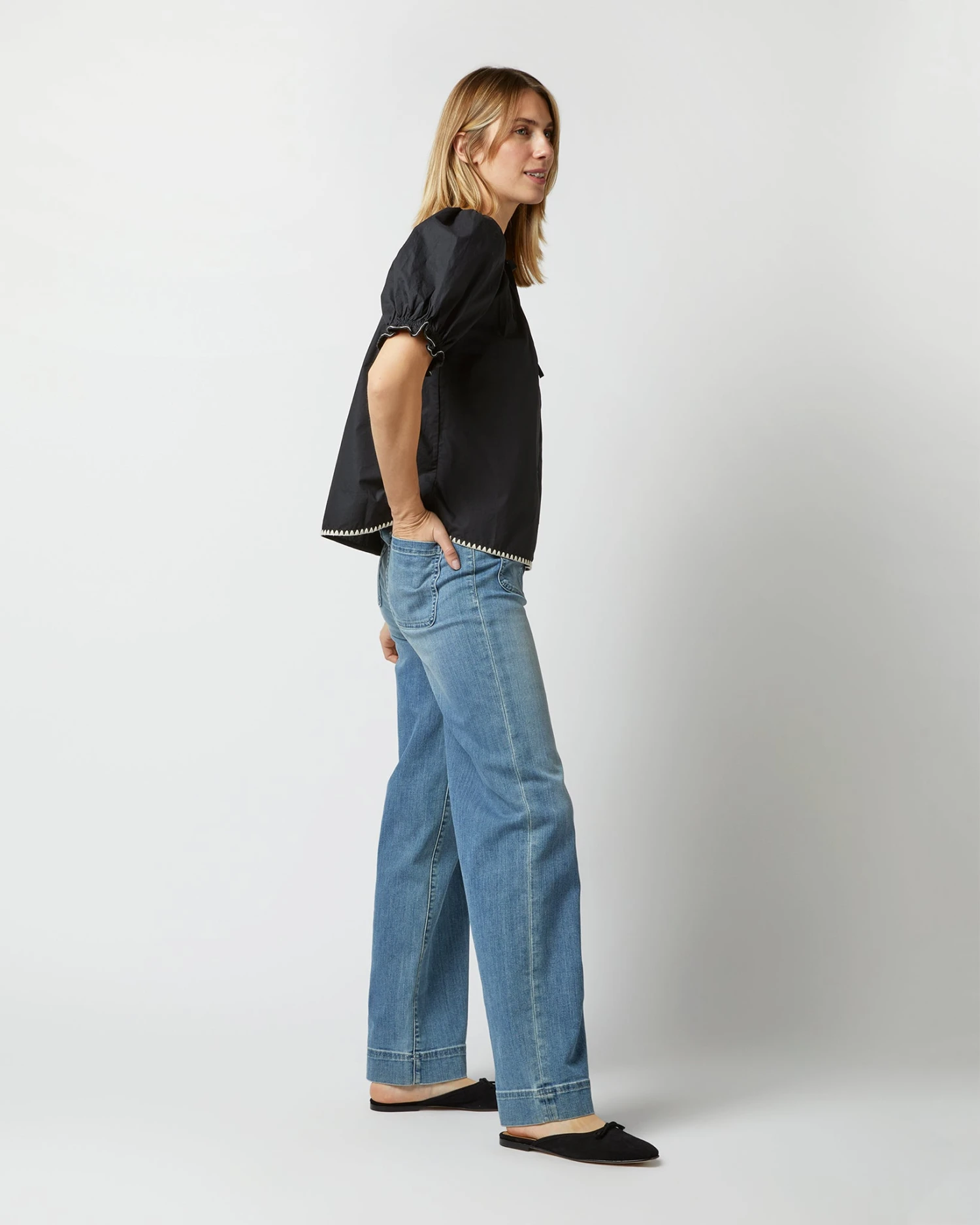 ULLA JOHNSON Ruby Top In Noir 6 ULLA JOHNSON Ruby Top In Noir - Image 4