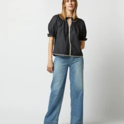 ULLA JOHNSON Ruby Top In Noir