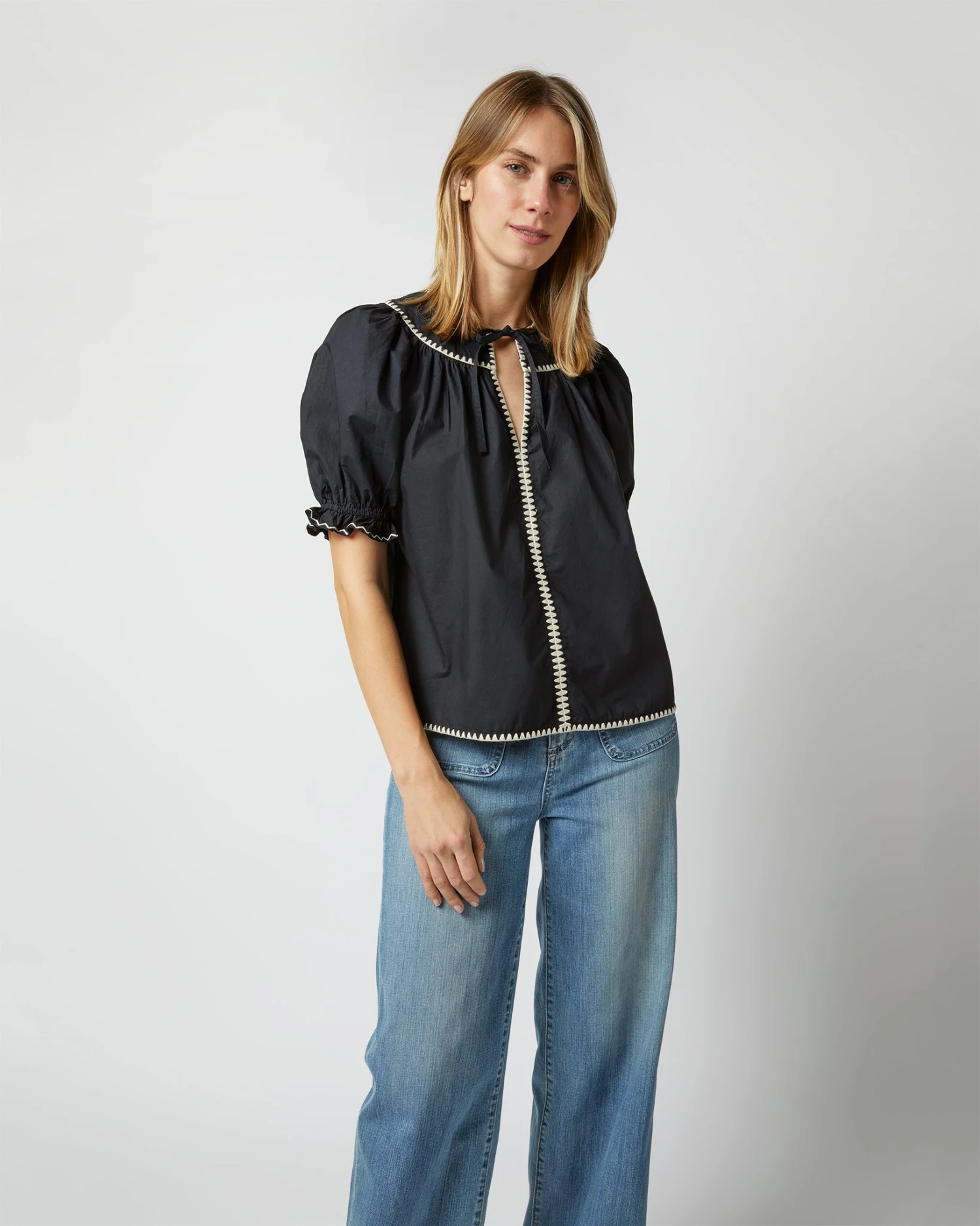 ULLA JOHNSON Ruby Top In Noir 4 ULLA JOHNSON Ruby Top In Noir - Image 2