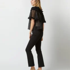 ULLA JOHNSON Zuri Top In Noir 11 ULLA JOHNSON Zuri Top In Noir -Modezzia Sales S72849 1275
