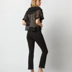 ULLA JOHNSON Zuri Top In Noir 13 ULLA JOHNSON Zuri Top In Noir -Modezzia Sales S72849 1290