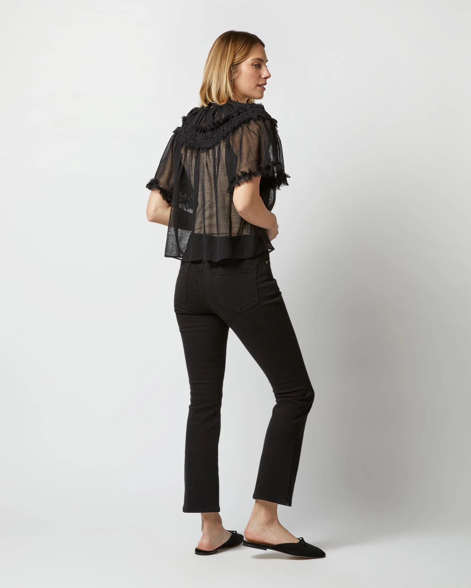 ULLA JOHNSON Zuri Top In Noir 7 ULLA JOHNSON Zuri Top In Noir - Image 5
